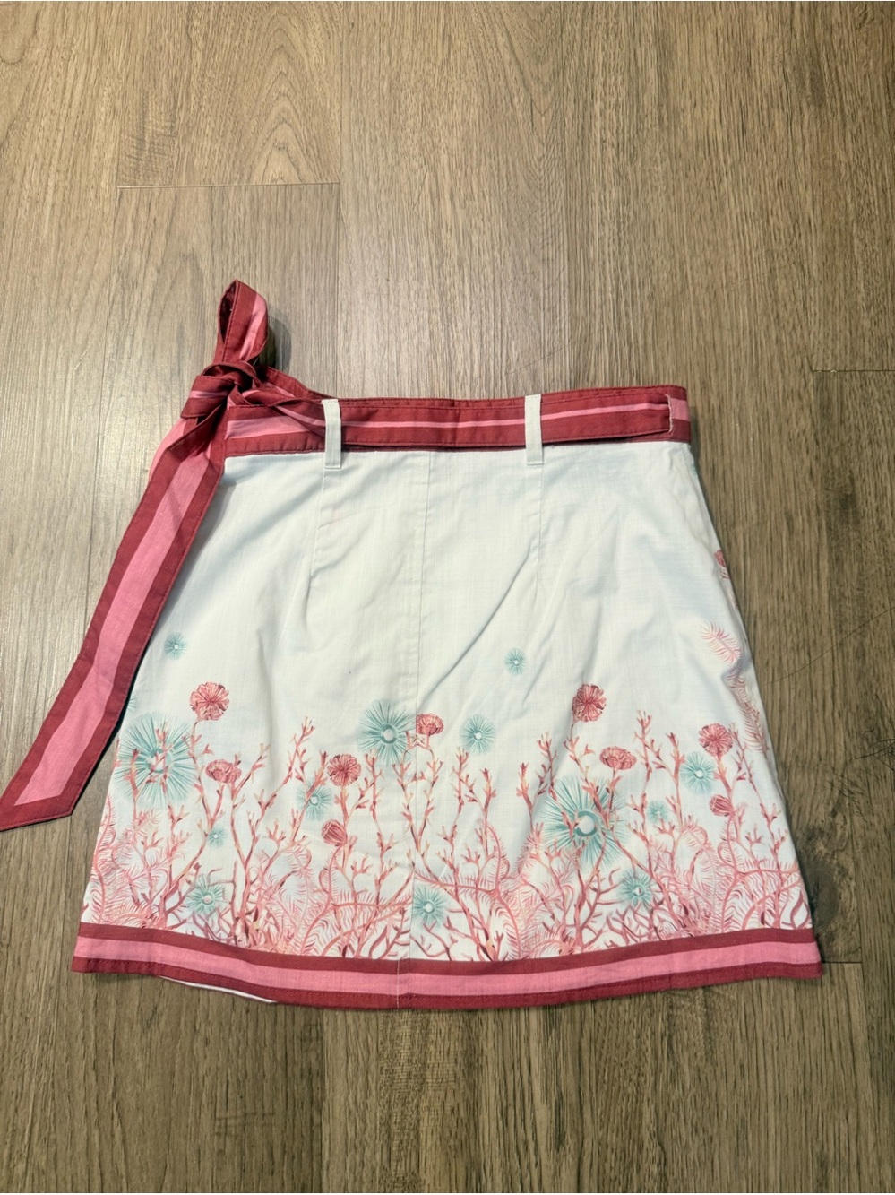 seventy + mochi Reef Pink Coral Wrap Skirt Size S Preloved - Picture 3 of 3